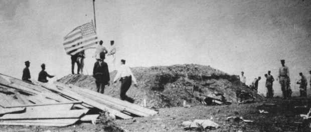 US Marines raising the American Flag over Guantana